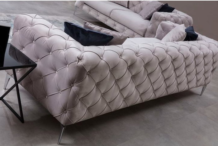 Atelier Del Sofa Como - Sofá de 3 plazas - Gris claro